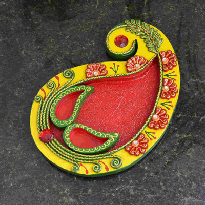 

eCraftIndia Roli Tikka Ceramic, Wooden(1 Pieces, Yellow, Red, Green)