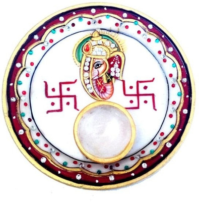 

Chitra Handicraft Marble Pooja Thali Marble(1 Pieces, Multicolor)