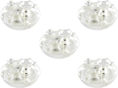 

GoldGiftIdeas 4PS Combo of Five Silver Plated(20 Pieces, Silver)
