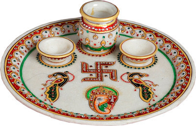 

Traditional Rajasthan Shagun with Gold Work Marble(4 Pieces, Multicolor)