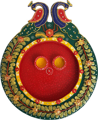 

DivineCrafts Papier-Mache Peacock Style Wooden(1 Pieces, Multicolor)