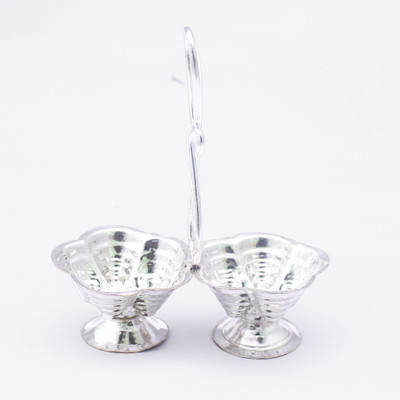 

G S Museum Roli Chawal Container Silver Plated(1 Pieces, Silver)