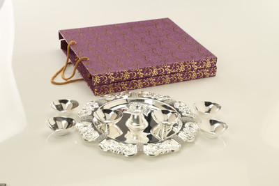 

Ojas Dcor Diamond Silver Plated(8 Pieces, Silver)