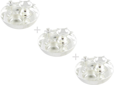 

GoldGiftIdeas 4PS Combo of Three Silver Plated(12 Pieces, Silver)
