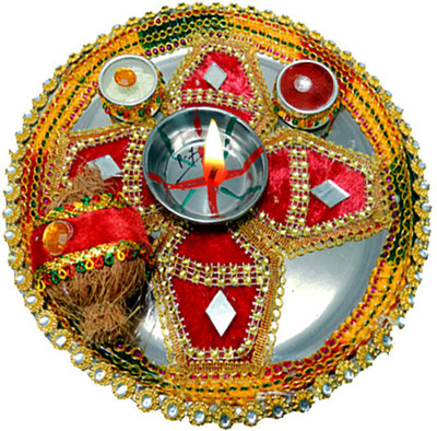 

Anant Pyar Ka Tilak Bhai Dooj Thali Stainless Steel(5 Pieces, Multicolor)