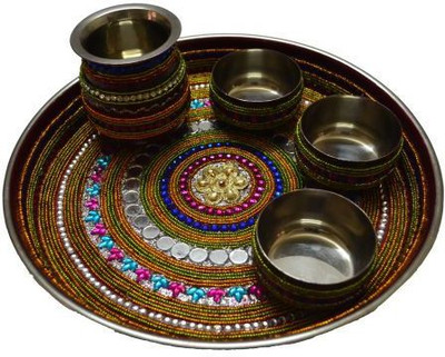 

Artlivo thali set Steel(Multicolor)