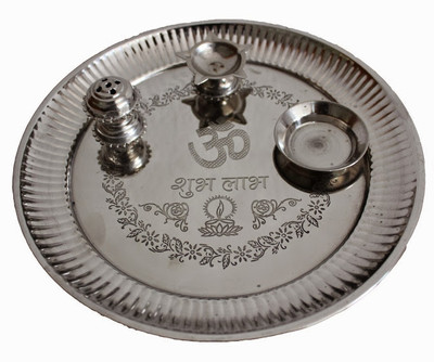 18% OFF on Dekor World OM Itching Brass(4 Pieces, Silver) 18% OFF on Dekor World OM Itching Brass(4 Pieces, Silver)