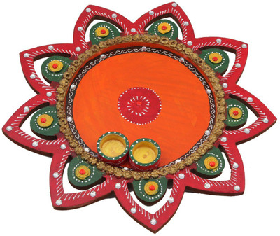 

JaipurCrafts Decorative Star Kundan Studded Wooden, Stoneware(3 Pieces, Multicolor)