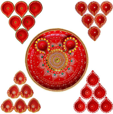 

CraftEra Steel, Ceramic(Red, Multicolor)