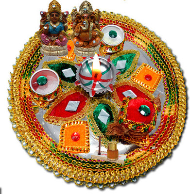 

Anant Deepmaala with 21 Eseential Pooja Items Stainless Steel(7 Pieces, Multicolor)
