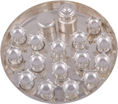Raj Laxmi Silver Plated(1 Pieces, Silver)