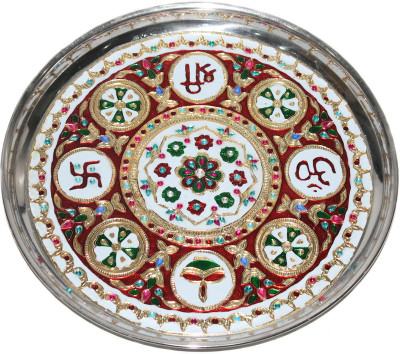 

Sarvsiddhi Steel Meenakari Thali Plain Big Steel(1 Pieces, Multicolor)