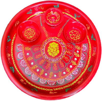 

Divine Temples Colorful & Attractive Hand painted Steel(Red)