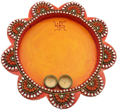 

JaipurCrafts Decorative Kundan Studded Flower Wooden(1 Pieces, Multicolor)