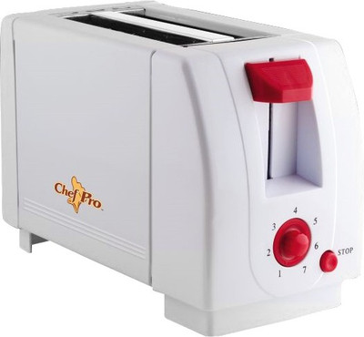 

Chef Pro Compact Design With 7 Browning Settings 750 W Pop Up Toaster(White)