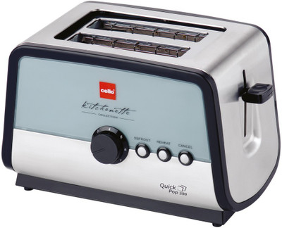 Cello Quick200 850 W Pop Up Toaster(Black)
