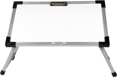 

Chrome Metal Portable Laptop Table(Finish Color - White)
