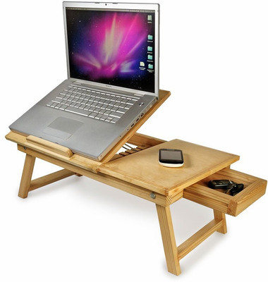 

Table Mate II Wooden Adjustable Study Working Computer Bedmate Designer Folding Home Office Mate Engineered Wood Portable Laptop Table(Finish Color - Brown)