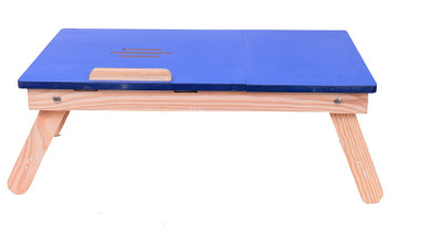 

Cart4Craft Blue Matte With Drawer table Solid Wood Portable Laptop Table(Finish Color - Blue)