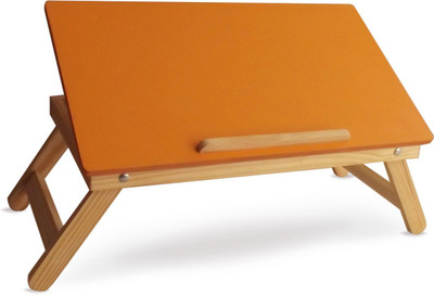 

Colorwood Szneey Full Open Solid Wood Portable Laptop Table(Finish Color - Orange)