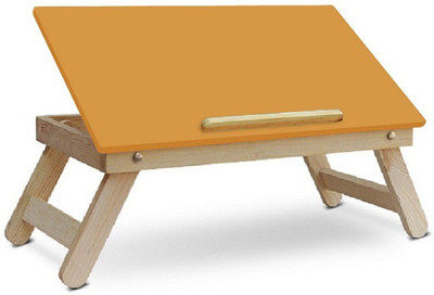 

Colorwood Sneea Full open foldable Solid Wood Portable Laptop Table(Finish Color - Orange)