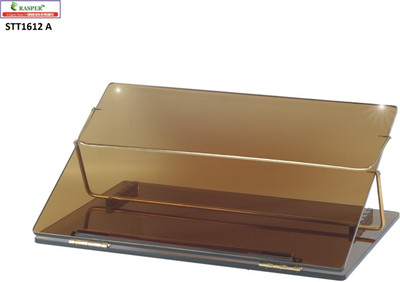 

Rasper Acrylic Table Top Elevator Writing Desk (SMALL SIZE 16x12 Inches) With Adjustable Height Fabric Portable Laptop Table(Finish Color - Smoke Black)