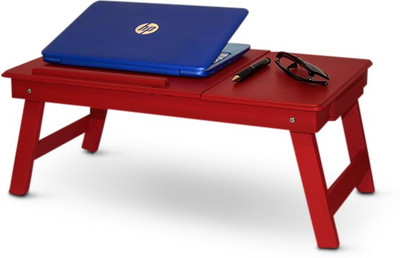 

Colorwood Solid Wood Portable Laptop Table(Finish Color - Red)