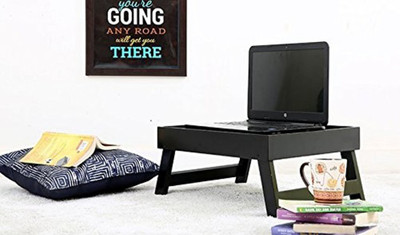 

Onlineshoppee Solid Wood Portable Laptop Table(Finish Color - Black)