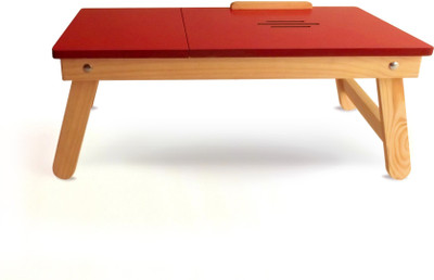 

Colorwood Riviera with drawer foldable Solid Wood Portable Laptop Table(Finish Color - Red)