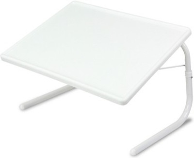 

Bedmate Adjustable Study Tablemate Bedmate Metal Portable Laptop Table(Finish Color - White)