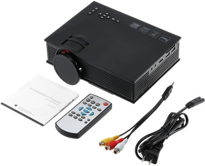 

VibeX ™ Original UC46 Portable Mini LED WIFI Home Theater Multimedia Video 1200 lm LED Corded Mobiles Portable Projector(Black)