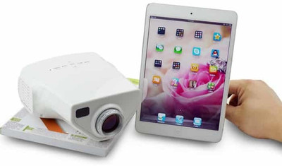 

Wonder World ™ E03 16W Mini Home Use Multimedia System Digital Video with HDMI USB VGA 50 lm LED Corded Portable Projector(White)