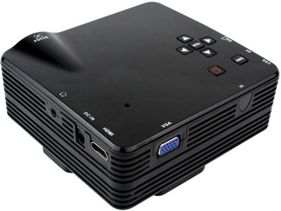 

Zingalalaa Portable Mini H80 LED Digital Projector with Remote control 80 lm LED Corded Portable Projector(Black)