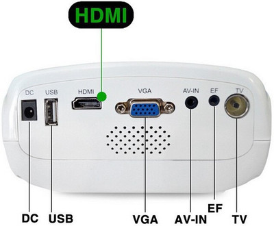 

Voltegic ™ Mini E03 TV Home Theater Multimedia Beamer Cinema 50 lm LED Corded Portable Projector(White)