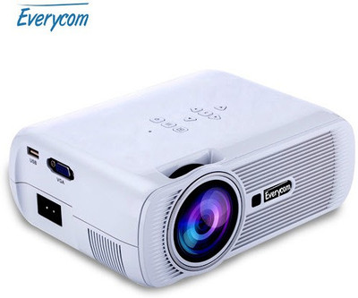 

Everycom 1800 lm LED Corded Portable Projector(White)