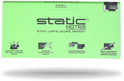 

STATIC STATIC NOTES 100 Sheets FUSION, 1 Colors(Set Of 1, Green)