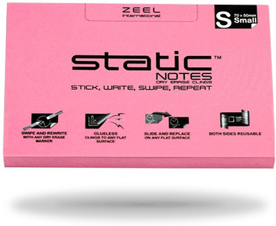 

STATIC STATIC NOTES 100 Sheets DRY ERASE, 1 Colors(Set Of 1, Pink)