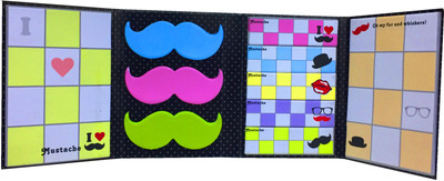 

Gayatri Creations I LOVE MUSTACHE 40 Sheets REGULAR, 10 Colors(ASSORTED)
