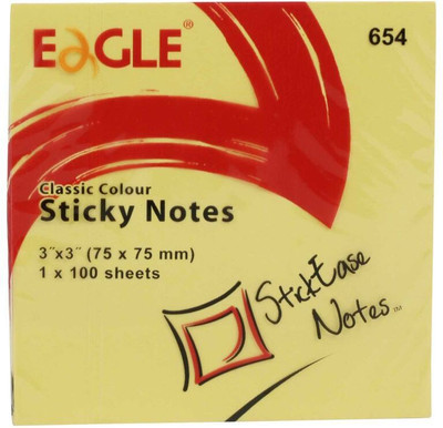 

Eagle 654 100 Sheets Sticky Notes, 1 Colors(Set Of 10, Yelllow)