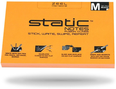 

STATIC STATIC NOTES 100 Sheets FUSION, 1 Colors(Set Of 1, Orange)