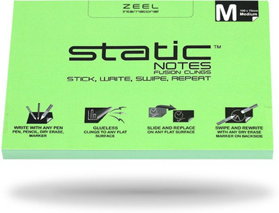 

STATIC STATIC NOTES 100 Sheets FUSION, 1 Colors(Set Of 1, Green)