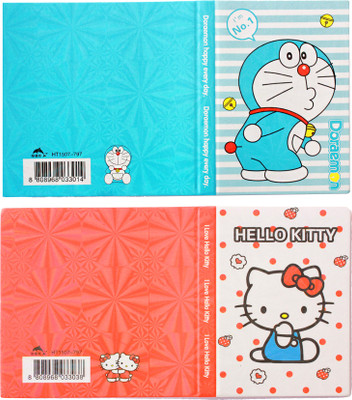 

Fusen collection Doremon and hello kitty 150 Sheets Regular, 2 Colors(Set Of 2, Multi)