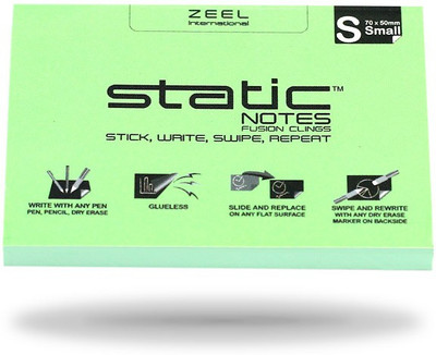 

STATIC STATIC NOTES 100 Sheets FUSION, 1 Colors(Set Of 1, Green)