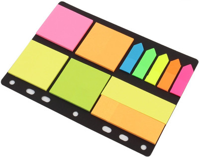 

Pigloo Sticky Notes & Page Markers ,150 Size Notes, 125 Page Markers, Assorted Colors, 25 Sheets Per Pad Binder Pack, 5 Colors(Set Of 1, Multicolour)