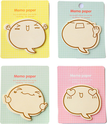 

Fusen collection Facial expressions 30 Sheets Regular, 4 Colors(Set Of 4, Cream)