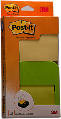 

Post-it Pop up Notes 100 Sheets Deskgrip Dispenser, 1 Colors(Set Of 1, Yellow)