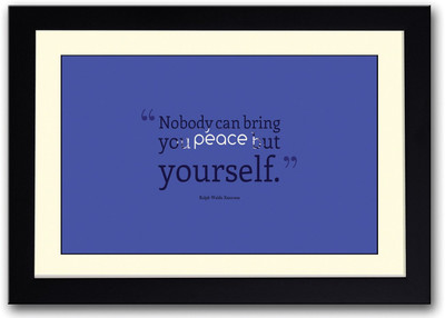 

Ralph Waldo Emerson Peace Quote Fine Art Print(14 inch X 20 inch, Framed)
