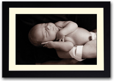 

Baby Sleeping On Hand B&W Fine Art Print(14 inch X 20 inch, Framed)