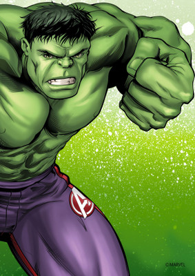 

ORKA Marvel-Hulk Printed Digital Printed with Laminated Paper Print(18 inch X 12 inch, Rolled)