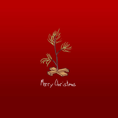 

Red Minimalist Christmas Tree - Medium Size Ready To Frame Rolled Digital Art Print On Photographic Paper(18 inch X 18 inch, Rolled)